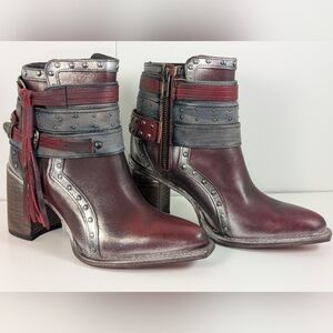Freebird Julius Burgundy Sz 7 Boots B-17